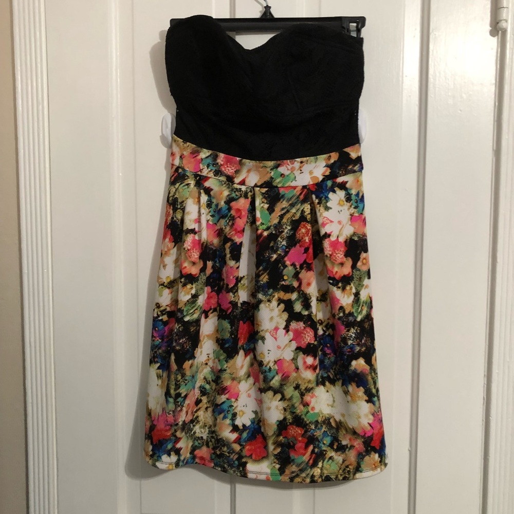 Black floral dress